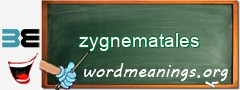 WordMeaning blackboard for zygnematales